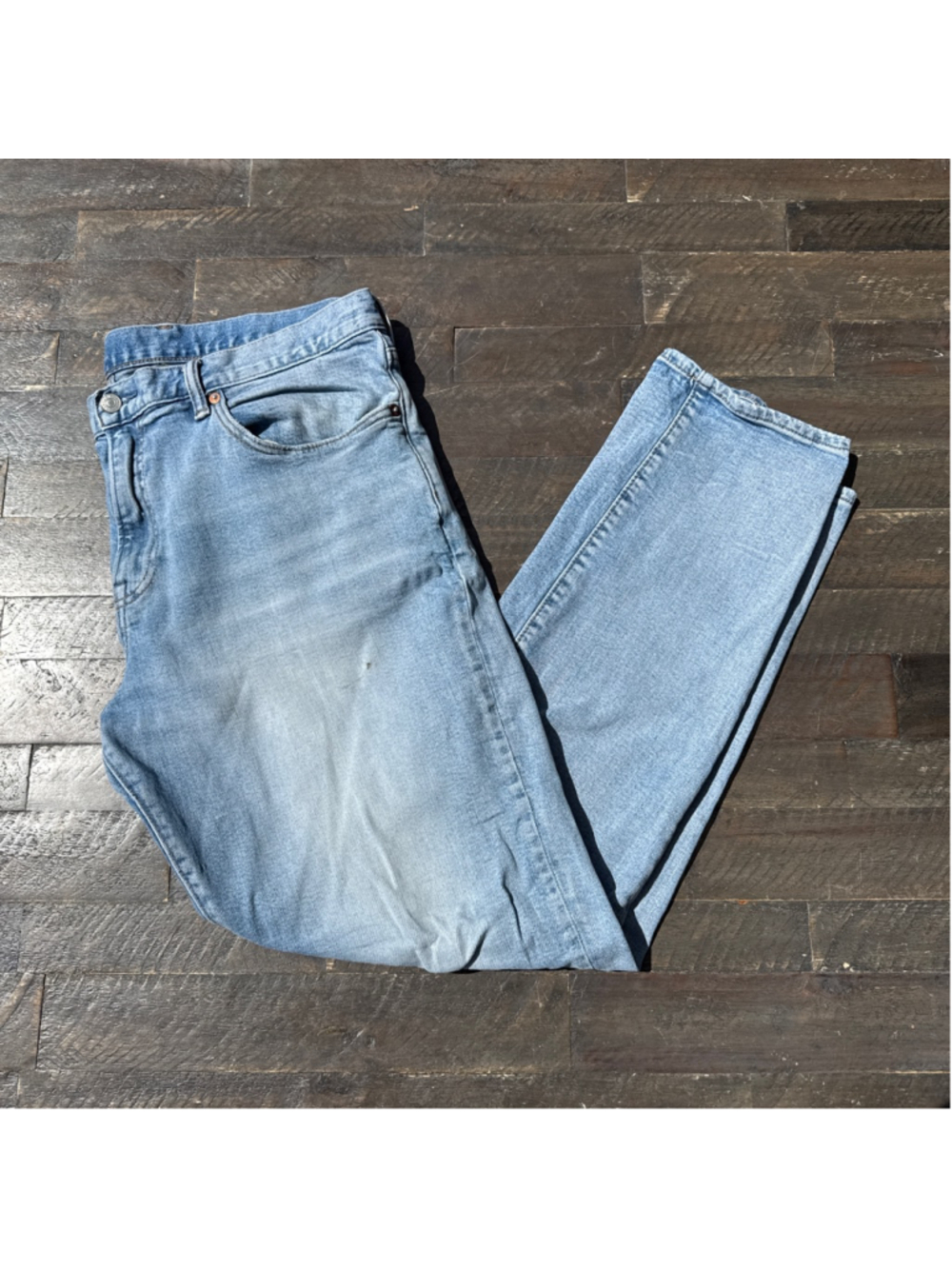 Men's GAP Slim Gapflex Jeans Waist 38x32 Light Blue - [ML321]